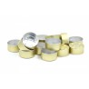 Tea light candle container, aluminium, golden, 39x18mm