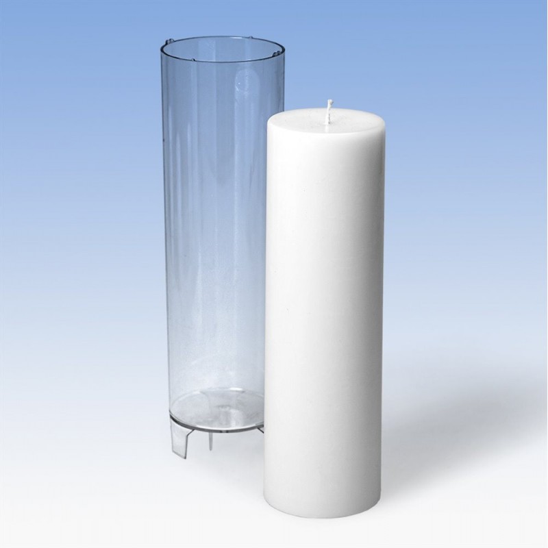 Candle mold, polycarbonate, cylinder, 67x220mm