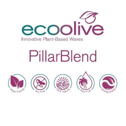 Oliivivaha lauaküünalde jaoks, ecoolive PillarBlend
