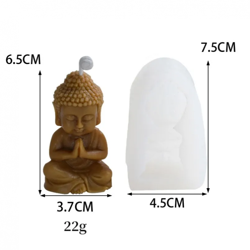 Candle mould Little Buda, silicone, 37x65mm