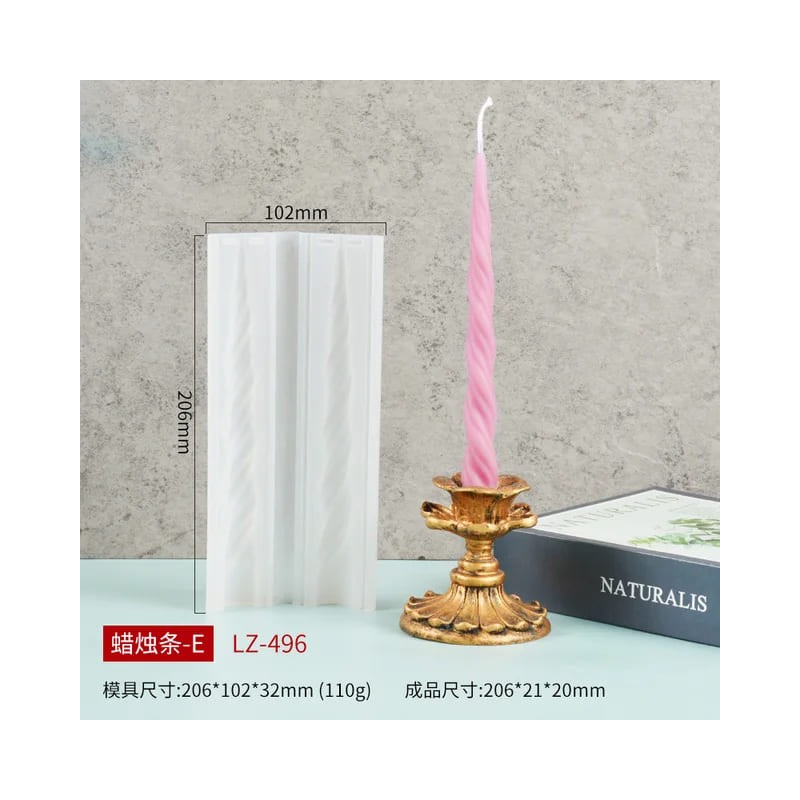 Kynttilämuotti antiikkikynttilöille, silikoni, 20x206 mm