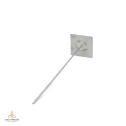 Kynttilämuotti irrotettavalla sydänlankatapilla, nelikulmainen, teräs, 55x230mm, KÄYTETTY