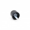 Cap with safety ring and dropper, DIN18, black