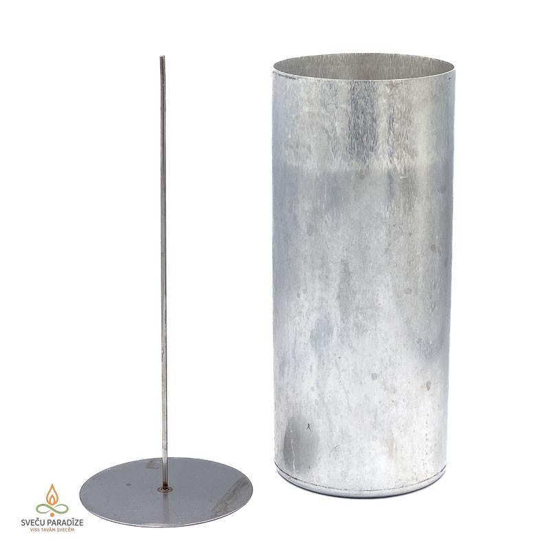 Küünlavorm eemaldatava tahinõelaga, alumiiniumist, silinder, 100x240mm, KASUTATUD