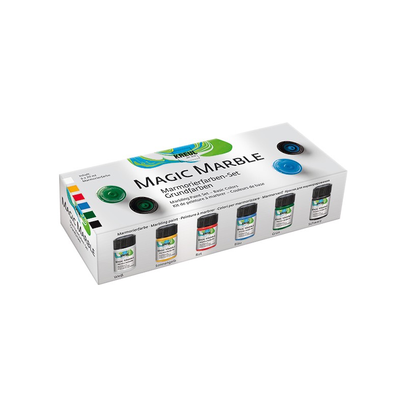 Marmorefektiga värvide komplekt, 6 x 20ml
