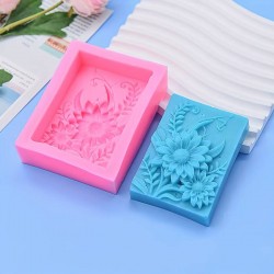 Soap mould Sunflower, silicone, 85x65x20mm