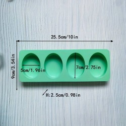 Soap mould Oval, silicone, 50x70x25 mm