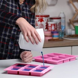 Soap mould Square, silicone, 81x56x24mm