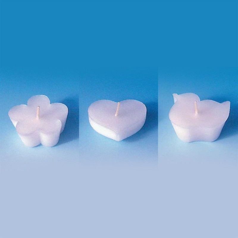 Mold for a floating candles Rosette-heart-duck, 50x40mm
