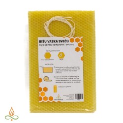 Mesilasvahast küünlarullimise komplekt, väike