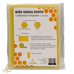 Mesilasvahast küünlarullimise komplekt, suur