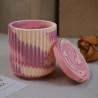 Epoxy and plaster bowl mould Tall bowl with lid, silicone, 80x76mm