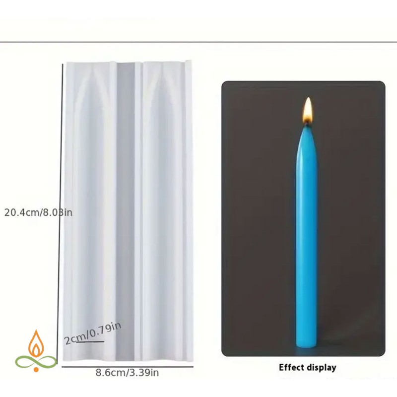 Candle mold for taper candles, silicone, 20x200mm