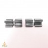 Double wick base for wooden wicks, square