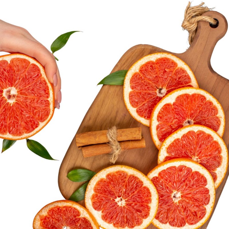 Dried grapefruit slices