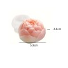 Candle mould Peony flower, silicone, 34x59mm