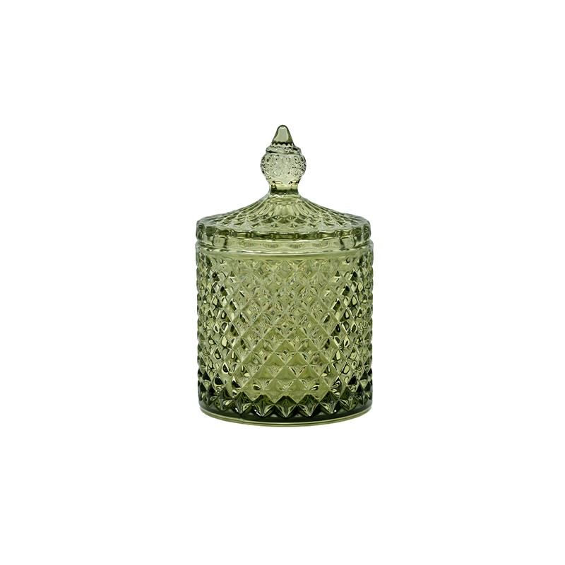 Candle container, HUILU, 220ml, green