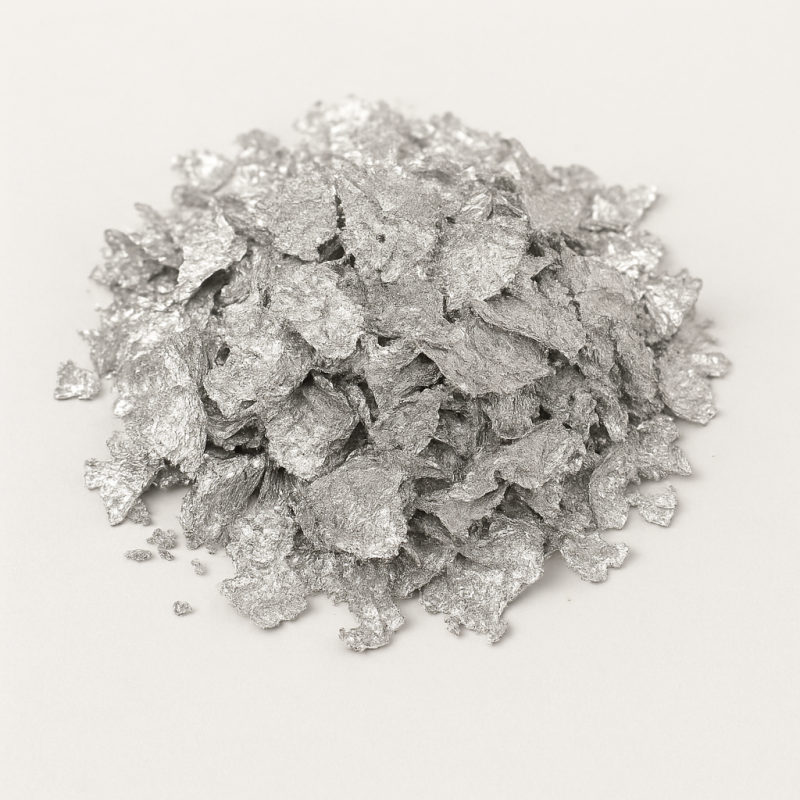 Silver foil flakes