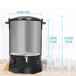 Wax and soap melter, 15L, 1100W, with heated tap