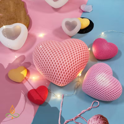 Silicone mould Woven heart, 91x81x40mm