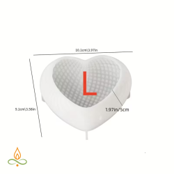 Silicone mould Woven heart, 91x81x40mm