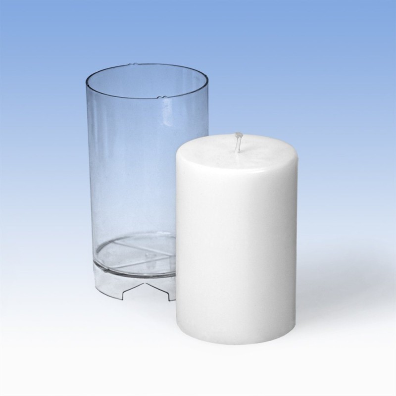 Candle mold, polycarbonate, cylinder, 82x130mm