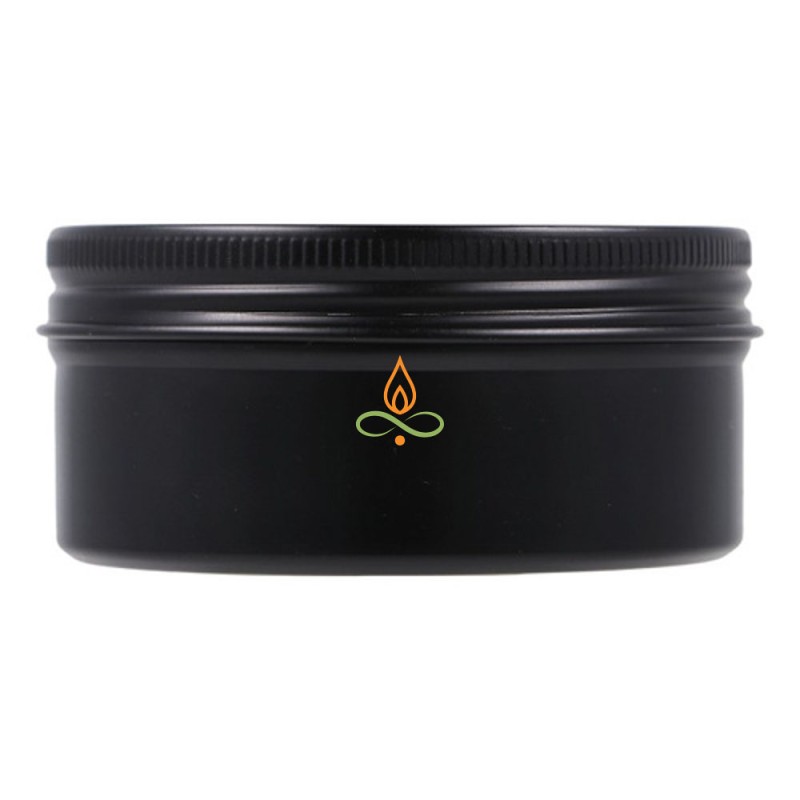 Container with lid, aluminium, 100 ml, black
