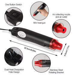Hot air gun, 300W, black