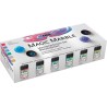 Marbling paint set, metallic, 6 x 20 ml