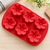 Silicone mould Flowers concave, 65x30 mm, 6 pcs.