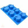 Silicone mould Heart with spiral, 70x35 mm, 6 pcs.
